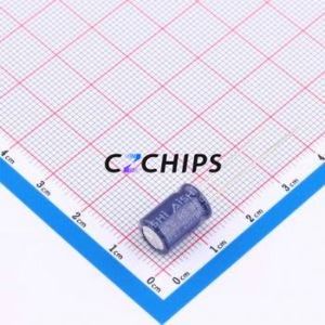 Condensateur électrolytique en aluminium à montage traversant ERS1KM470F12OT, composant à montage traversant (THT), D8xL12mm 47uF 20% 100V 3.5mm - Product Image 2