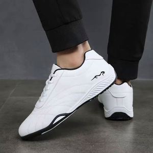 Chaussures de sport décontractées pour hommes à semelle en caoutchouc, chaussures de course, chaussures de voyage en cuir respirantes et tendance - Product Image 2