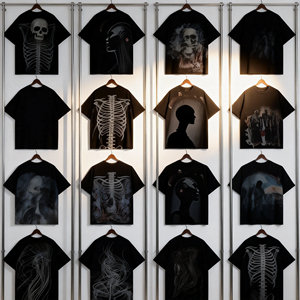 New <strong>What</strong> God <strong>Likes</strong> Speed Skull Rock Band Pattern Digital Printed Pure Cotton Short-sleeved T-shirt Unisex Loose Fit - Product Image 1