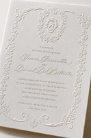 Cartes d'invitation de mariage personnalisées, gaufrées, découpées, luxe, impression typographique, cartes personnalisées, usine OEM ODM, vente en gros, conception gratuite