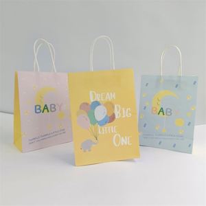 Bolsas de Papel para Regalos de Fiesta de Cumpleaños para Niños KM, Bolsas Pequeñas de Papel para Regalos de Chocolate y Dulces con Dibujos Animados, Embalaje de Papel para Compras con Asa para Baby Shower - Product Image 4