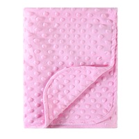 Couverture bébé en tricot doux 100% polyester, réversible, double couche, chaude, pour nouveau-nés et enfants