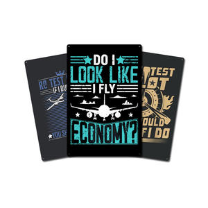 Insegne Metalliche Decorative con Slogan alla Moda, Poster in Latta Personalizzati per Garage, <span class=keywords><strong>Club</strong></span>, Camera dei Ragazzi, Decorazioni Murali per Amanti degli Aerei - Product Image 1