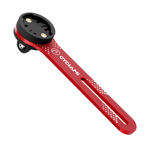 Support de compteur de vélo en alliage d'aluminium long CYCLAMI NEW pour <span class=keywords><strong>Garmin</strong></span>, compatible avec GoPro, caméra Rythm et support de lumière - Product Image 1