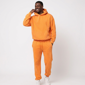 Conjunto de Sudadera con Capucha y Pantalones Deportivos Personalizados para Hombre, Conjunto de Sudadera con Capucha y Pantalones Deportivos Personalizados de Moda, 380 Gsm, Grueso, Estilo Holgado, OEM - Product Image 1
