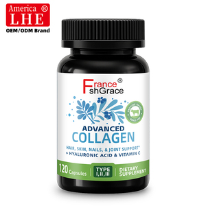 Suplementos de colágeno hidrolizado Shecome de alta calidad con ácido hialurónico y vitamina C, 120 cápsulas multicolágeno para adultos - Product Image 4