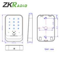 Lector de Tarjetas de Acceso con Código QR Dinámico, Carcasa Metálica Impermeable, Lector de Tarjetas NFC ID IC de 13.56MHz, Lector de Control de Acceso con Contraseña