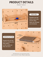 Mur d'escalade pour chat PAIPET en pin, mobilier mural modulaire minimaliste personnalisé pour chat, système à 4 niveaux, pont, maison, hamacs, fournisseur de cartons