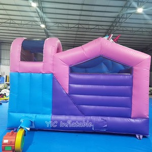 Trung Quốc Nhà Máy bơm hơi khổng lồ trượt <span class=keywords><strong>Bouncer</strong></span> sân sau bouncy nhảy lâu đài nhà bị trả lại với Slide <span class=keywords><strong>Inflatable</strong></span> cho trẻ em - Product Image 4