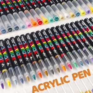 1-4mm Acrylic Marker Pen Wholesale12 24 36 48 Colors Washable Acrylic Paint Marker Pens <b>Set</b> for Ceramic Glass Wood DIY Crafts - Product Image 1