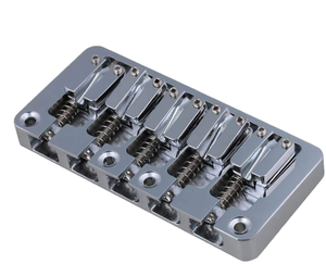 Pont de basse en acier inoxydable poli, durable, non revêtu, 5 cordes - Product Image 1