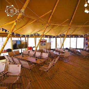 Tiendas de campaña grandes al aire libre Safari Tipi Cone con pared de vidrio en <span class=keywords><strong>el</strong></span> desierto - Product Image 3