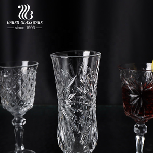 Copas de vino premium estilo europeo con tallo, copas de champán, juego de 12 piezas, diseño grabado con tallo alto. - Product Image 4