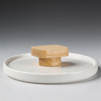Tapas de Madera de Fresno Personalizadas para Botellas de Perfume, Regalo para el Hogar u Oficina, D28*H30mm