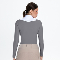 Camisas de Competición para Mujer, Ropa de Equitación, Camisetas Ecuestres de Malla Transpirable para Dama