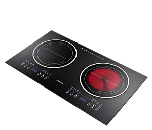 Custom Wholesale 4mm High <b>Temperature</b> Resistant Black White Glass Induction Cooker <b>Cover</b> Front <b>Cover</b> Plate for Induction Cookers - Product Image 2