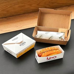 Papier d'emballage pour hamburgers biodégradable en PE résistant à la graisse, écologique, à une face, de qualité alimentaire, pour sandwichs, hamburgers, hot-dogs - Product Image 3