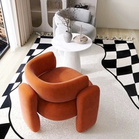 Fauteuil inclinable en velours moderne italien Zayshine pour salon, chambre, hôtel, salle de réception, canapé individuel design modulaire