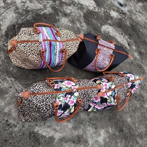 Fashion Colored Floral Leopard Camo <strong>Patchwork</strong> Print PU Leather Travel Woman Tote <strong>Bag</strong> - Product Image 2