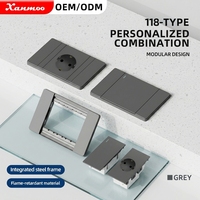 Enchufe de Pared Tipo 118 con Enchufe Europeo de 2 Pines y Puerto USB-C, Estándar Europeo, para Hoteles Modernos