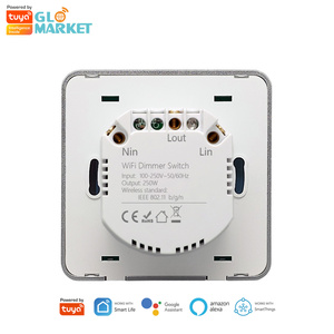 Glomarket tuya không dây tường chuyển đổi Wifi núm <span class=keywords><strong>Dimmer</strong></span> chuyển đổi xoay mờ điều khiển từ xa ánh sáng thông minh hiển thị kỹ thuật số - Product Image 5