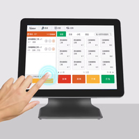 Terminal Punto de Venta con Pantalla Táctil Capacitiva de 10 Puntos y Pantalla Dual de 15.6 Pulgadas, Sistema POS Todo en Uno con Wi-Fi 6