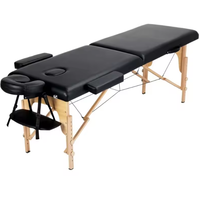 Table de massage et de soin du visage moderne en cuir synthétique pliable de luxe, portable, en bois, pour hôtel, salle de sport, salle de bain