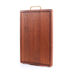 Tabla de Cortar de Madera de Ébano de 2.5 cm de Grosor, Tabla de Cortar de Madera Maciza para Cocina con Mango de Metal, Antimoho, Duradera, Rectangular - Product Image 2