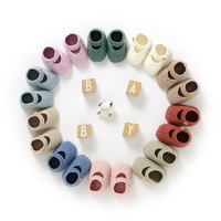Chaussons tricotés doux et chauds pour nouveau-nés et tout-petits Mimixiong, chaussettes de sol en crochet pour bébés, chaussures pour garçons et filles