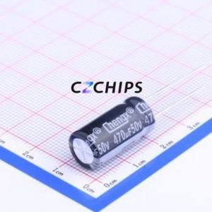 ตัวเก็บประจุอิเล็กโทรไลต์อะลูมิเนียมแบบ Through-Hole รุ่น KM477M050G20RR0VH2FP0 ขนาด D10xL20 มม. 470uF 20% 50V 5 มม. - Product Image 1