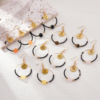 Boucles d'oreilles pendantes personnalisées pour femmes en acier inoxydable plaqué or 14 carats, design 12 constellations du zodiaque, qualité robuste, tendance, cadeau de mode