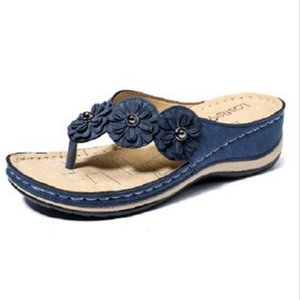 Chaussures décontractées pour femmes en promotion – Sandales de plage souples à talon compensé pour adultes, style rétro, tongs plates - Product Image 5