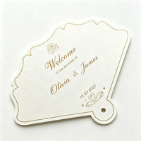 Carte d'invitation de mariage personnalisée avec dorure à chaud, carte de bienvenue découpée pour la cérémonie de mariage, cartes d'invitation personnalisées pour les invités