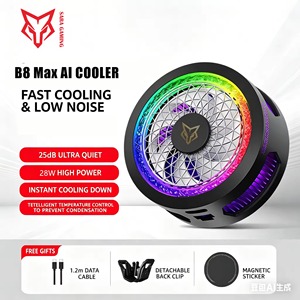 ซาราฟ็อกซ์ บี8 แม็กซ์ คูลเลอร์ แม่เหล็กไอซ์ ฟันคูลเลอร์ ไฟ RGB LED ระบบระบายความร้อนด้วยสารกึ่งตัวนำ สำหรับเล่นเกมส์ โทรศัพท์วันพลัส เรดเมจิก - Product Image 6