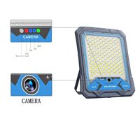 Projecteur solaire LED haute luminosité 5054 avec caméra, étanche IP65, lumière de sécurité solaire extérieure pour usage commercial