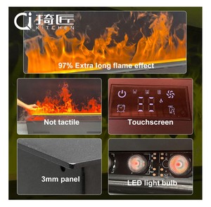 Chimenea Eléctrica Decorativa Integrada de 1000 mm con Atomización 3D, Vapor de Agua, Vaporizador 3D Inteligente, <span class=keywords><strong>Chimeneas</strong></span> Modernas para Interiores - Product Image 5