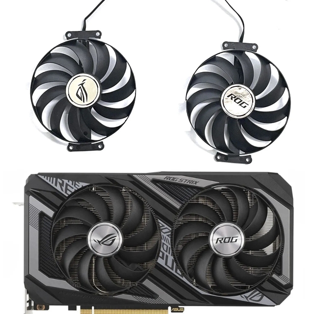 Two 95mm 5-pin CF1010U12S rx6600XT GPU coolers are available for the Asus ROG-Strix-RX6600XT-O8G-GAMING graphics card cooling