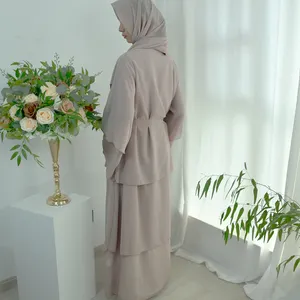Tecido Material Vestido A Granel Roupas Dubai Vestuário Kaftan Robes Femmes Friperie Islâmico Modesto Abaya Mulheres Muçulmanas
