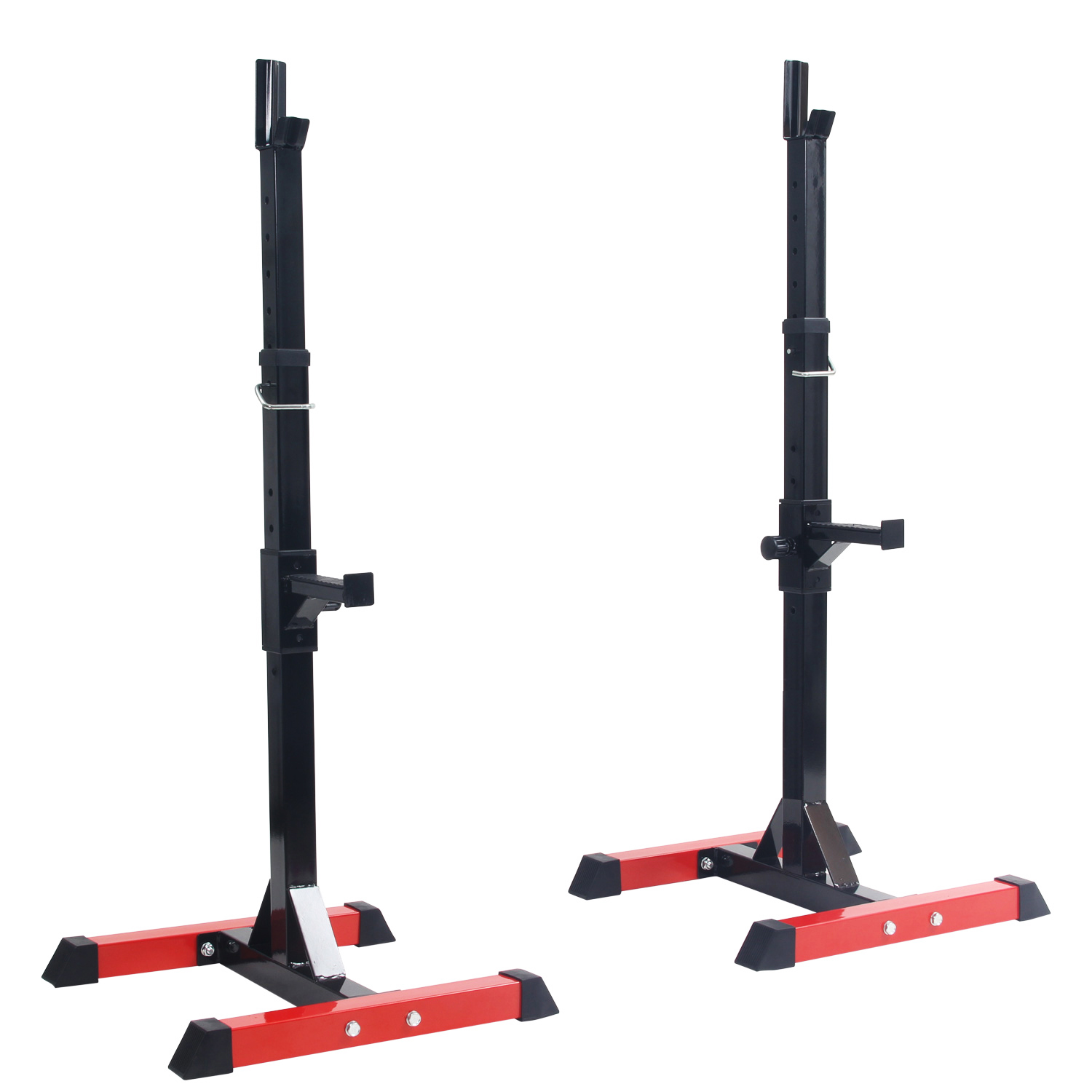 Adjustable squatting frame for weight lifting strength training in Gymnasium