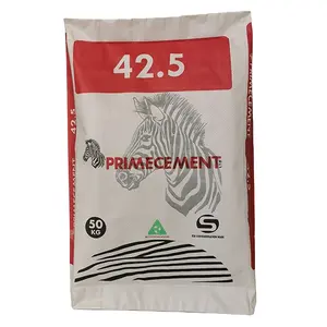 Bolsa de cemento con diseño, embalaje de plástico pp, OEM de China, logotipo personalizado, superficie Industrial