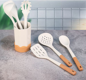 طقم أدوات مطبخ مكون من 7 قطع طقم أواني طبخ ملعقة حساء بودرة مخلب سيليكون طقم أدوات مطبخ - Product Image 6