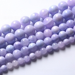 Fantasía persa <span class=keywords><strong>Jade</strong></span> cuentas dispersas 6-10mm lavanda piedra colgante pareja pulsera collar tejido Material joyería Accesorios - Product Image 3