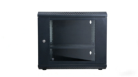 Armoire serveur 9U 19 pouces 500*600*450mm, montage au sol/mural avec porte en verre trempé, acier SPCC, protection IP20, en stock.
