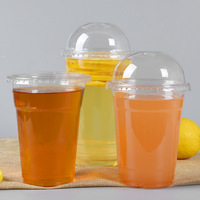 Gobelets jetables transparents en PET de 16 oz personnalisés, vaisselle en plastique de qualité supérieure pour jus et smoothies, gobelets à emporter imprimés sur mesure