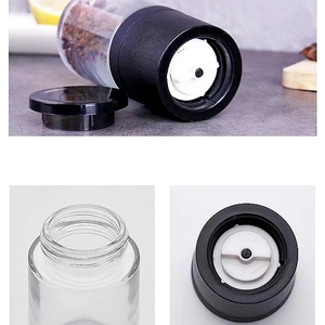 Schwarz-Weiße 120 ml Manuelle Gewürzmühle aus Glas, Salz- und Pfeffermühle, Gewürzmühle - Product Image 4