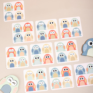 Dessin animé en bois pour enfants 3D hibou carte correspondant Puzzle <span class=keywords><strong>jeux</strong></span> de société début éducatif aides pédagogiques jouets pour enfants garçons filles - Product Image 5