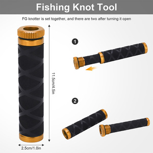 Tensor de línea de pesca GT, herramienta para atar nudos de aleación de aluminio de 11,5 Cm para accesorios de pesca - Product Image 3