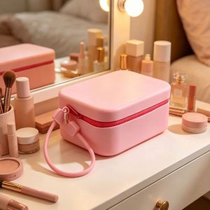Women's Fashion Large Silicone Candy Pattern Crossbody Bag Waterproof Makeup <b>Case</b> Zipper Cosmetic Coin Purse for Brush Storage - Product Image 2