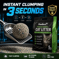 5kg Pasir Kucing Mineral Kustom, Menggumpal, Rendah Debu, Beraroma, Tanpa Aroma, Label Pribadi, Pabrik OEM, Grosir, Sampel Gratis