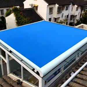 Tự động điện có thể thu vào hiện đại dù để che nắng mái hiên với bình thường chuyển đổi hoạt động miễn phí đứng & bền cho sử dụng thương mại - Product Image 5